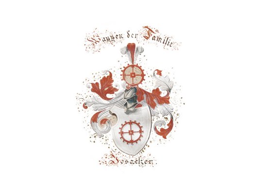 A hiking hotel in East Tyrol with heart and soul Historic family coat of arms with helmet and red and white decorative elements